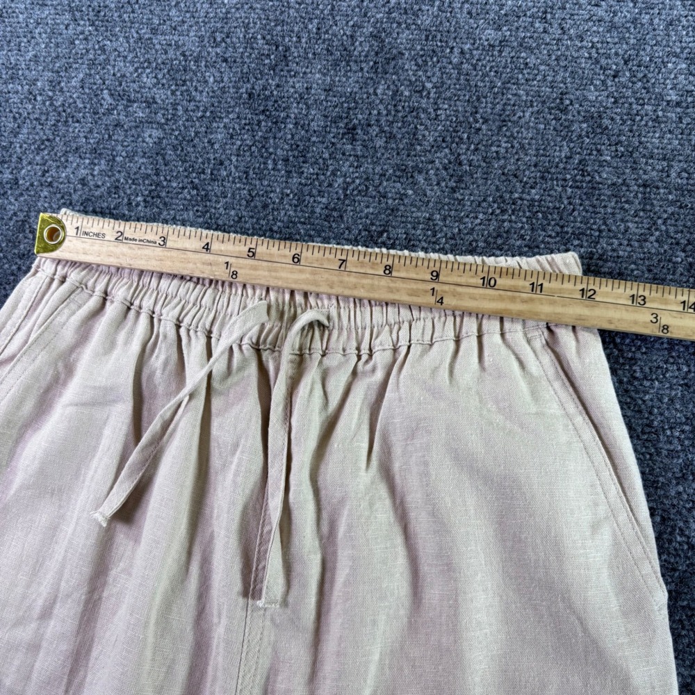 Love Tree Cargo Pants Womens Small Beige Linen Blend Wide Leg Utility Relaxed - Picture 5 of 8